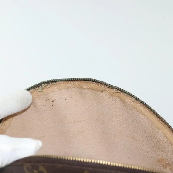 LOUIS VUITTON Monogram Trousse Demi Ronde Cosmetic Pouch M47520 LV Auth 139929 - Picture 9 of 16